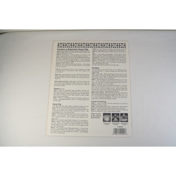 Fibre Craft Crochet Doll Pattern Booklet Queen of Jewels 15" FCM 246 1991 - Picture 2 of 3